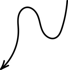 Sketch Handmade Watercolor Doodle Vector Arrow Set. Creative vector illustration of black hand drawn arrows set isolated on background.