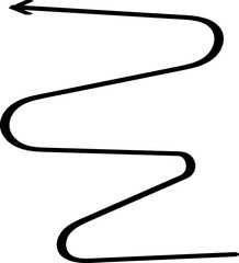 Sketch Handmade Watercolor Doodle Vector Arrow Set. Creative vector illustration of black hand drawn arrows set isolated on background.