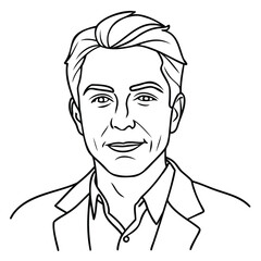 Line Drawing of Man in Suit