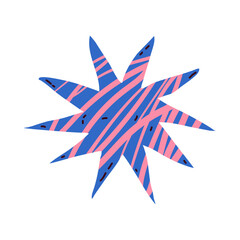 purple star hand draw style figure