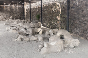 Victim group in Pompeii of the Vesuvius eruption of 79 BC