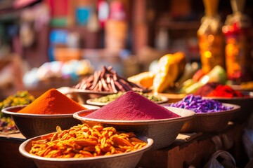 Fototapeta premium Marrakech's Enchanting Spice Souks