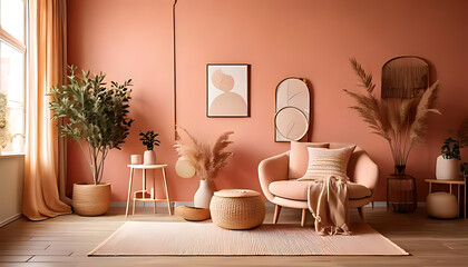 soft peach walls beige accents create cozy atmosphere room home decor trends