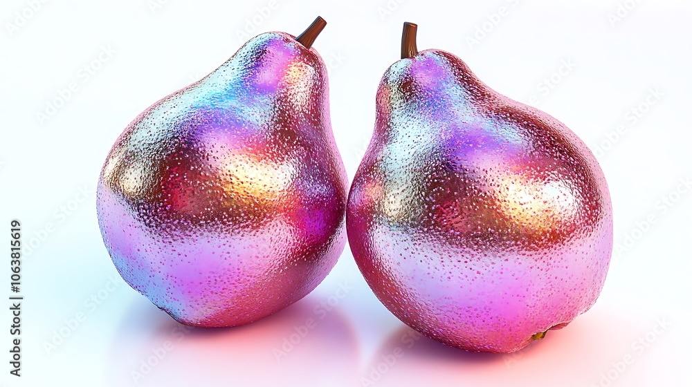 Aufkleber shiny iridescent guava with unique texture
