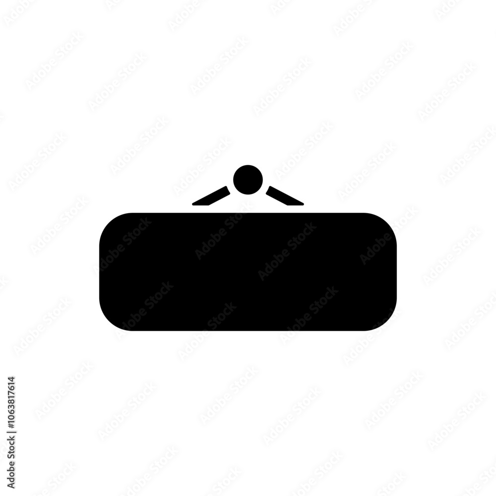 Poster information tag simple icon vector. flat design. white background