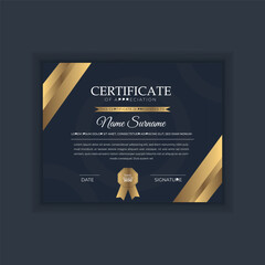 Certificate template. Diploma of modern design or gift certificate