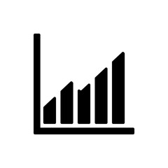 Graph, diagram simple icon. Flat design. White background