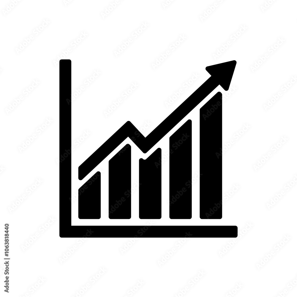 Aufkleber graph diagram simple icon vector. flat design. white background