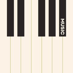 Obraz premium Musical poster for your design. Music elements design for card, invitation, flyer. Music background vector illustration. Music piano keyboard