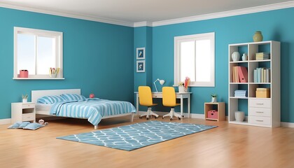 Bright Living Room with Minimalist Decor and Natural Lighting