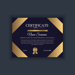 Certificate template. Diploma of modern design or gift certificate
