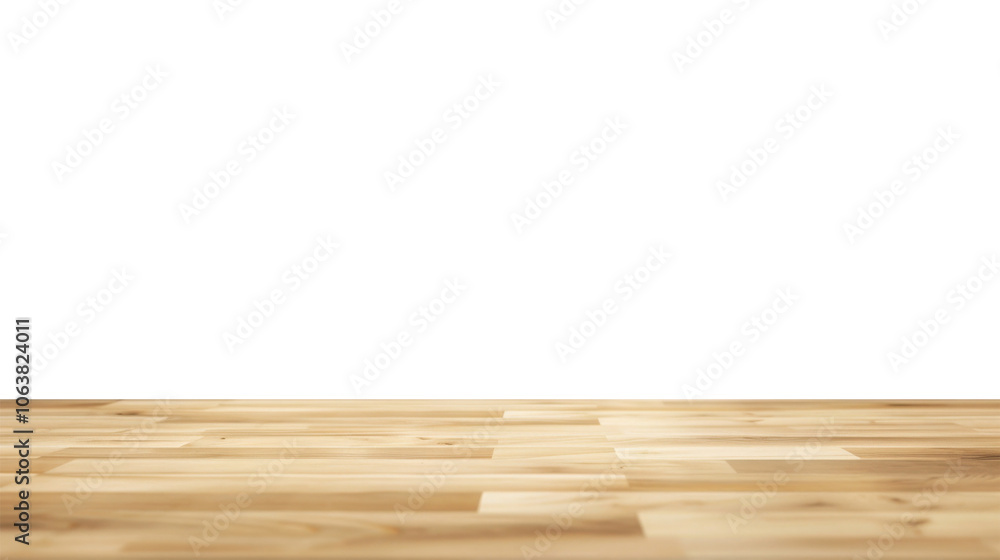Poster wood table with perspective view. wooden desk isolated on transparent background with top front view