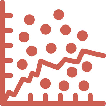 Scatter Graph Vector Icon Design