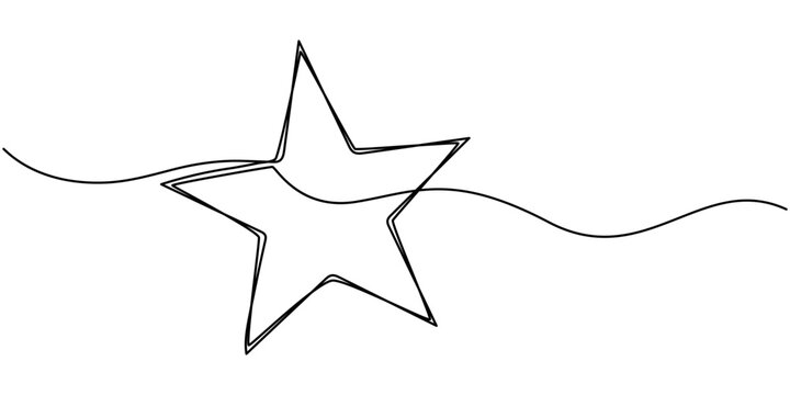 recommend clip art: hand draw doodle stars illustration in continuous line arts style vector, Star in continuous line drawing style. Line art star icon, One line  Drawing or illustration of a star, Premium vector.