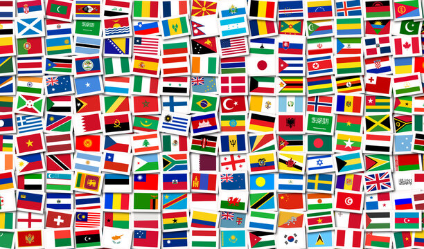 World Flags Collage Image - Flags Background