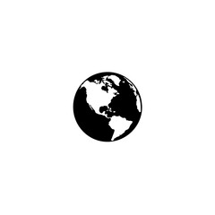Obraz premium Earth Planet Simple Vector Logo