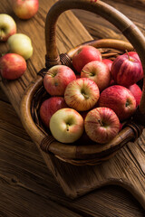 Organic Apples in a Basket