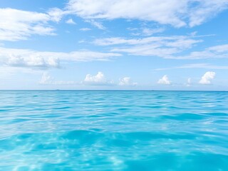 Obraz premium A serene ocean background with calm turquoise waters and a clear blue sky, sky, horizon