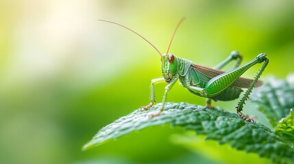 grasshopper on a leaf