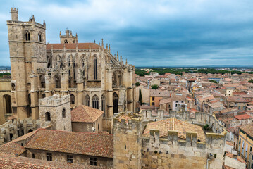 Fototapeta premium Cathedral of Narbona in Narbonne, Occitanie, France