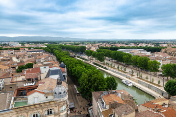 Overview of  Narbona or Narbonne, Occitanie, France