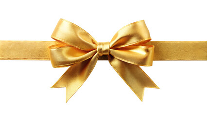 golden bow isolated on white