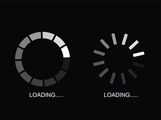 Loading icons. Error loading website. Loading Progress Round Bars