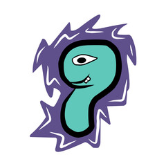 Monster caracter image cartoon cute ,funny, abstrac and elegand