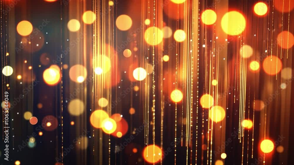 Poster golden bokeh lights: an abstract backdrop of warm, shimmering bokeh lights, creating a captivating a