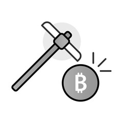 Bitcoin Mining. Icons Included: Cryptocurrency, Digital Currency, Blockchain