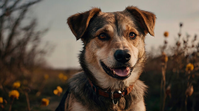 happy dog portrait 