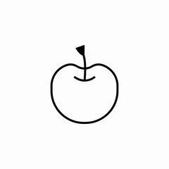 apple fruit icon sign vector