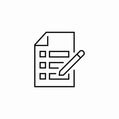 check list write icon sign vector