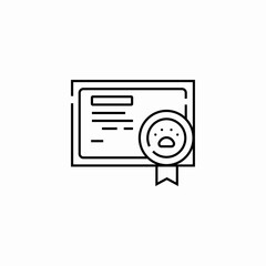 dog certificate award icon sign vector