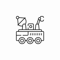 lunar rover icon sign vector
