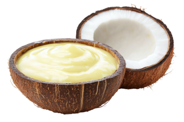 Discover the delicious benefits of coconut cream and its versatile uses in culinary creations transparent background