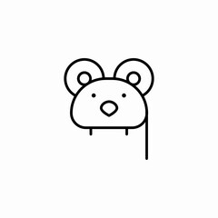mouse mask icon sign vector
