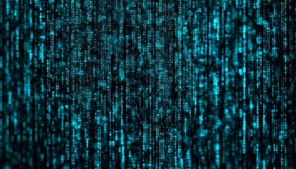 Abstract green and black digital matrix background for technology or data concepts.