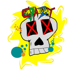 Skull crazy image