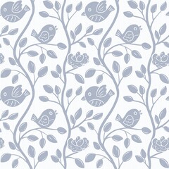 seamless pattern with birds. This can be used for printing on various surfaces like home textiles, fabrics, wallpapers, paper, etc. This backdrop can also be used for digital work.
