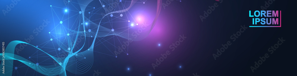 Poster global network connection. global business. social network communication. internet technology. vecto
