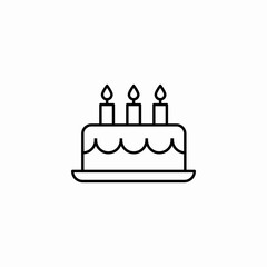 birthday cake icon sign vector