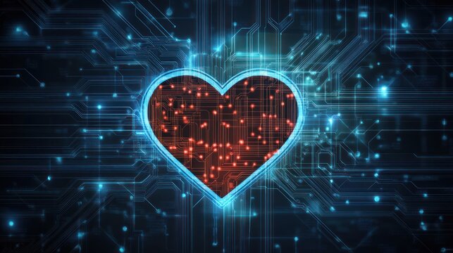 Digital Heartbeat: A Symbolic Representation of Love and Technology