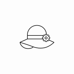 summer hat icon sign vector