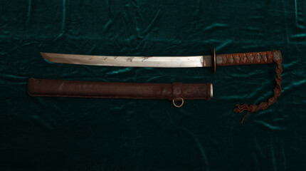 Traditional historical Japanese short sword