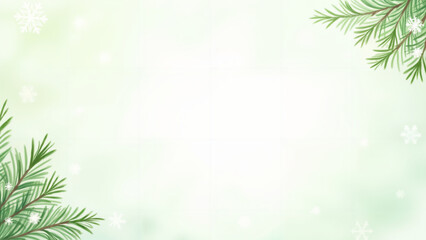 Fototapeta premium Charming Watercolor Vector Christmas Banner Featuring Lush Fir Branches and Space for Heartfelt Greetings, Perfect for Winter Festivities