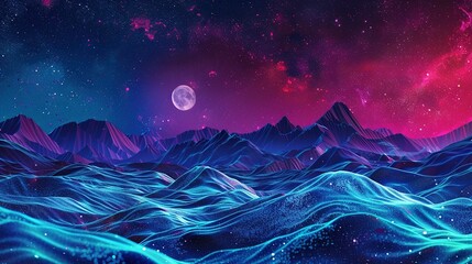 Obraz premium landscape with stars
