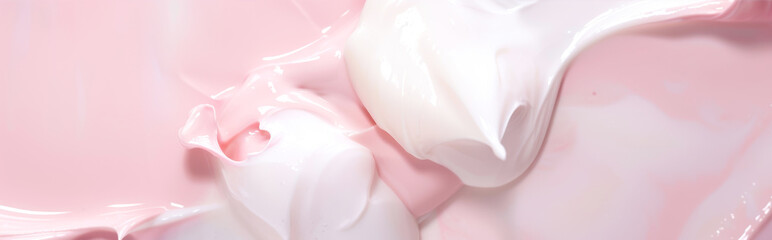 Close-up smears of cream

