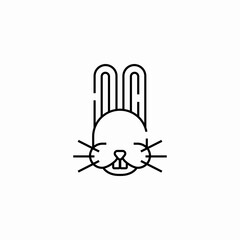 rabbit bunny icon sign vector