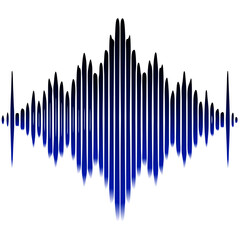 illustration of a wave an abstract representation of sound waves Vector Design and illustration